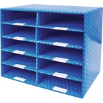 Storex 10-compartment Mailroom Sorter