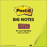 Post-it® Super Sticky Big Note, 22 In. X 22 In., Neon Green