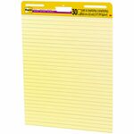 Post-it Self-stick Easel Pads, 25 In X 30 In, Yellow With Faint Rule