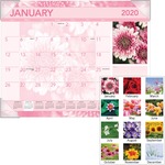 At-a-glance Antique Floral Monthly Desk Pad
