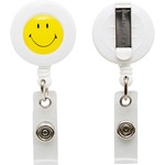 Sicurix Smiley Face Id Card Reel With Belt Clip