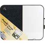 Post-it® Message Board With Marker, 18" X 22", Black And Gray