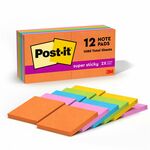 Post-it® Super Sticky Notes, 3" X 3" Rio De Janeiro Collection