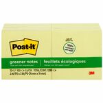 Post-it Greener Notes, 3 In X 3 In, Canary Yellow