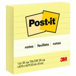 Post-it Notes, 4 In X 4 In, Canary Yellow, Lined