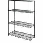 discounted pricing on lorell 4-tier wire rack w  shelves - fast  free delivery - sku: llr70061