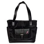 day-timer microfiber tote  w  front pocket  12 x10 x4   black - dtm48371