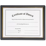 nudell plastics certificate of achievement frame 11 x8-1 2 black gold - nud19210