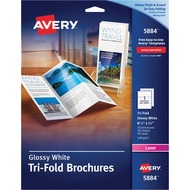 AVE 5884, Avery,  Color Laser Brochure,  50 Scored Brochures,  White