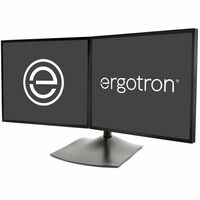 Ergotron DS100 Dual-Monitor Desk Stand - Up to 62lb - Up to 24in Flat Panel Display - Black