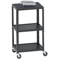 Bretford A2642 Height Adjustable A/V Cart 1 xTop 24in  18in, 1 xCenter 24in  18in, 1 xBottom 24in  18in