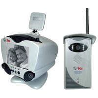 Q-see QSWSSB 2.4 GHz Wireless Video Intercom Doorbell & Monitor with InfraRed Intercom, Monitor - 5in CRT