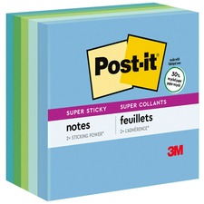 3M Post it Super Sticky 3x3 Tropical Colors Pads