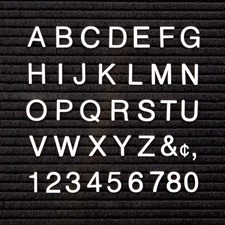 Quartet White Plastic Helvetica Letter Set