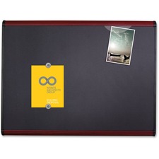 Quartet Mahog Frame Magntc Fabric Bulletin Boards