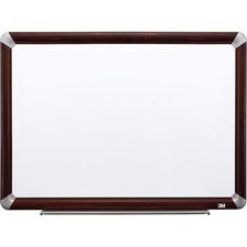 3M Mahogany Frame Porc Magnetic Dry erase Boards