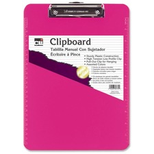 Charles Leonard Rubber Grip Plastic Clipboards