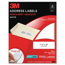 3M Permanent Adhesive Shipping Address Labels