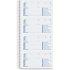 Adams Spiral Bound Phone Message Books