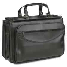 US Luggage Leather Look Quad Gusset Portfolio