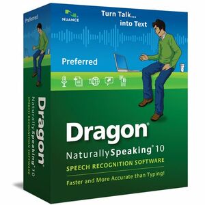 Nuance NaturallySpeaking v.10.0 Preferred Mobile with Recorder Noise-Canceling Headset Microphone - 1 User