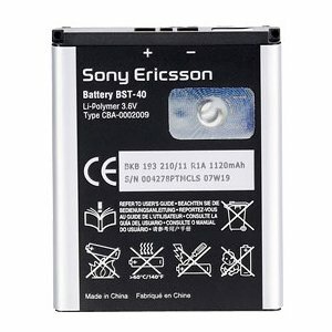 Sony Ericsson BST-40 Lithium Polymer Cell Phone Battery