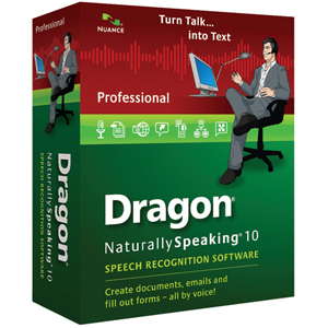 Nuance Dragon NaturallySpeaking v.10.0 Professional with Noise-Canceling Headset Microphone - 1 User