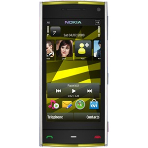 Nokia X6 16GB Smartphone - Bar - White, Yellow