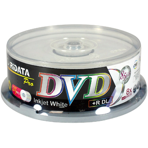 Ritek RiDATA DRD+858-RDPCB25 DVD Recordable Media - DVD+R DL - 8x - 8.50 GB - 25 Pack Cake Box