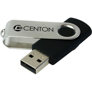 Centon DataStick Swivel DSV512MB-001 512 MB Flash Drive - Black