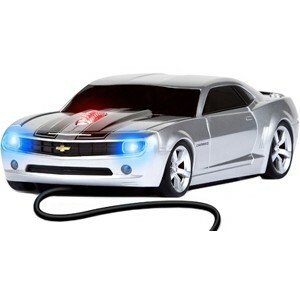 Road Mice Chevy Camaro Car Mouse - Optical - Wired - Black, Silver