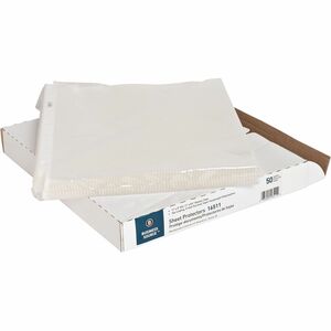 C-Line Sheet Protectors - 2 x Sheet Capacity - For Letter 8 1/2 x 11 Sheet  - 3 x Holes - Ring Binder - Rectangular - Clear, Black - Polypropylene - 50  / Box