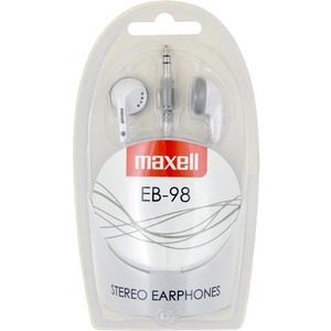 Maxell EB 98 Earphone - Stereo - White - Mini-phone