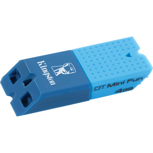 Kingston DataTraveler Mini Fun G2 DTMFG2/4GBZ 4 GB Flash Drive - Light Blue, Dark Blue - 1 Pack