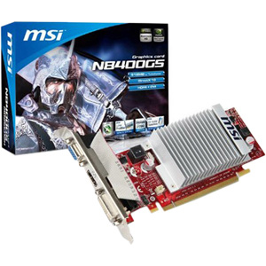 MSI N8400GS-MD256H/TC GeForce 8400 GS Graphics Card - 520 MHz Core - 512 MB DDR2 SDRAM - PCI Express 2.0 x16Low-profile