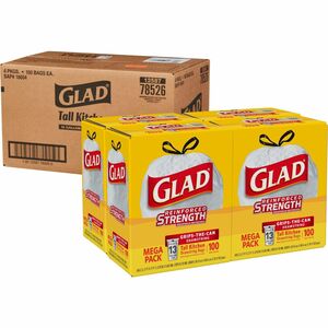 Glad 30 Gallon Large Quick-Tie Trash Bags 40 ea, Trash Bags