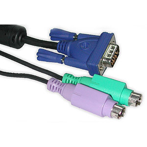 Connectpro Ultra-thin Premium Shielded PS/2 Coaxial KVM Cable