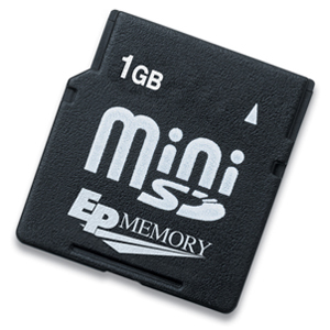 EP Memory 1GB miniSD card