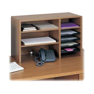 SAF 3692MO, Safco High Clearance 29" Wood Desktop Organizer