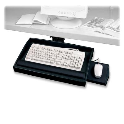 Adjustable Keyboard/Mouse Arm21"Track28"x12-1/2"Black