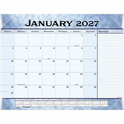 12-Month Desk Cal Marble Look 1PPM 17"x22" Slate Blue<br>BLUE<br>Sold by theEA<br>12 EA/CT