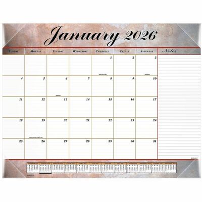 12-Month Desk CalendarMarble Look1PPM17"x22"New Marble<br>Sold by theEA<br>12 EA/CT
