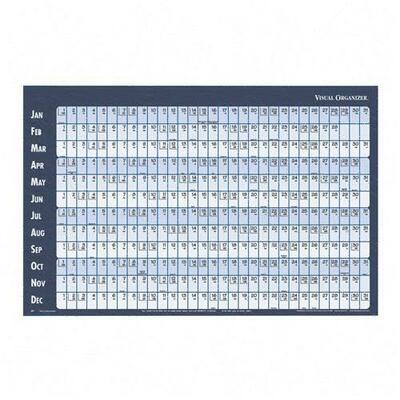 Erasable Calendar 1-3/8"x2-1/4"Block Size 32"x48"<br>BLUE<br>Sold by theEA<br>24 EA/CT
