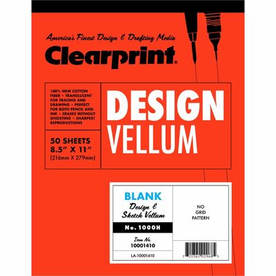 Vellum Pad, 50 Sheets, Acid-free, 8-1/2