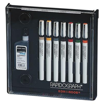 Rapidograph Pens 7-Set Various Points Assorted