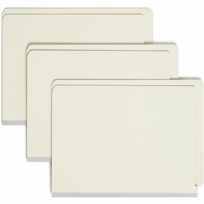 2-Fastener Folder Straight Tab 2" Exp Letter 25/BX Gray/Green