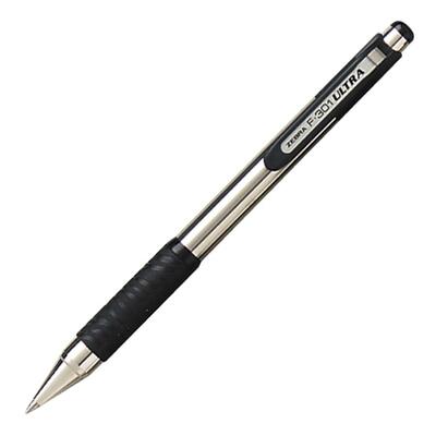 Retractable Ballpoint Pen Black W/Aluminum