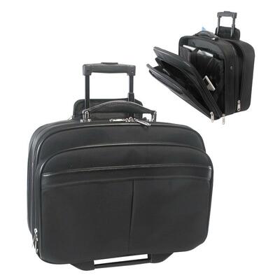 Computer Case On Wheels Top Load 18"x9"x14-1/2" Black