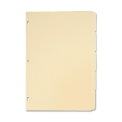 3HP Binder Index 5 Tab 11"x8-1/2" 50 Sets/Box Manila