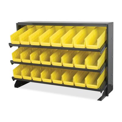 Bench Pick Rack 3-Shelves 36"x12"x21" Yellow